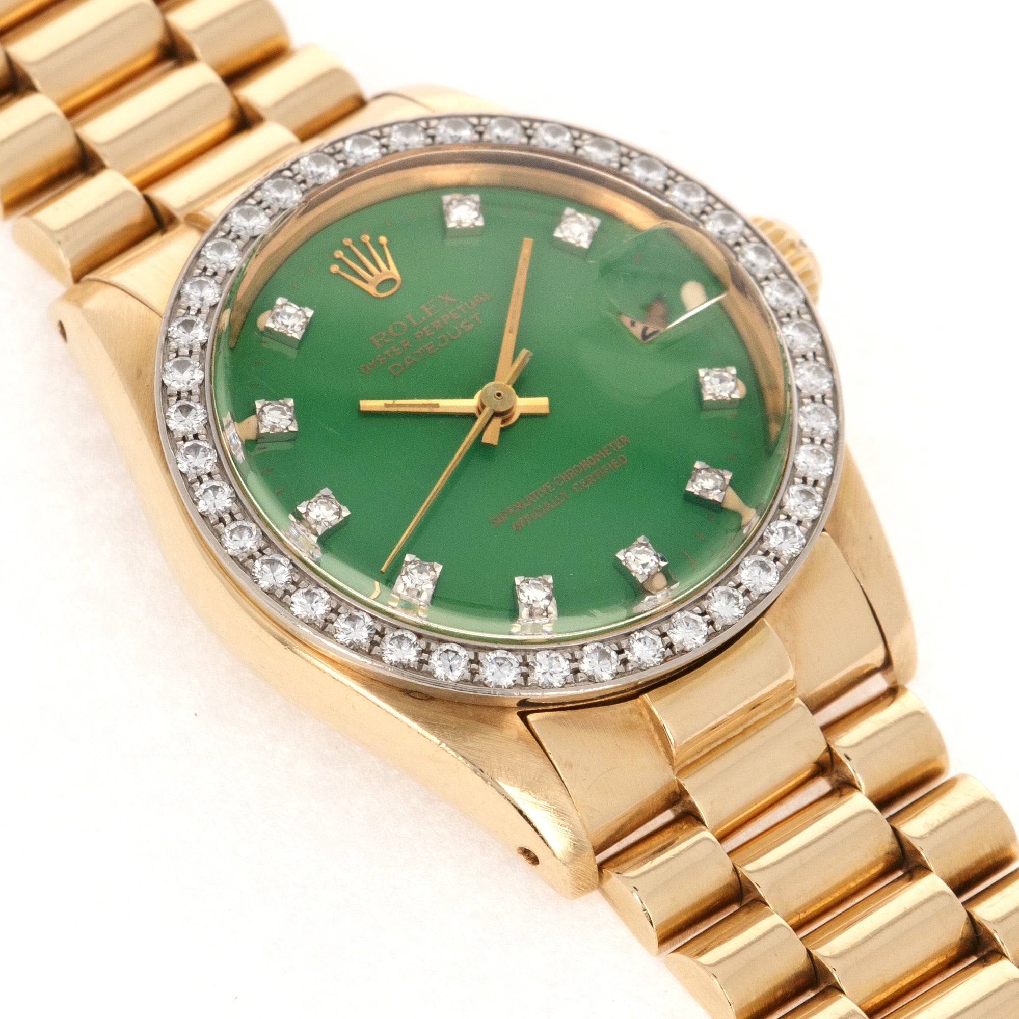 Rolex - Rolex Midsize Datejust Ref. 6828 with Green Stella Dial - The Keystone Watches