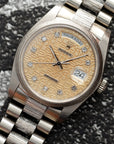 Rolex - Rolex White Gold Day-Date Bark Watch Ref. 18079 with Salmon Jubilee Dial - The Keystone Watches