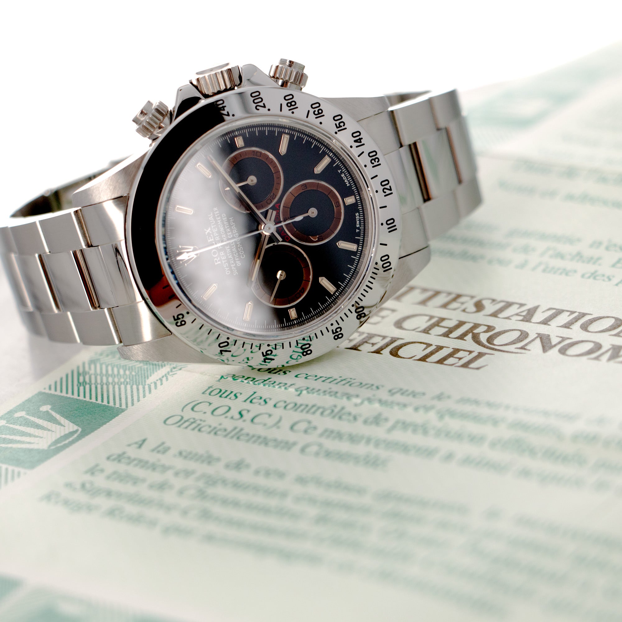 Rolex Daytona Cosmograph Chocolate Patrizzi Watch Ref. 16520 with Original Warranty Paper