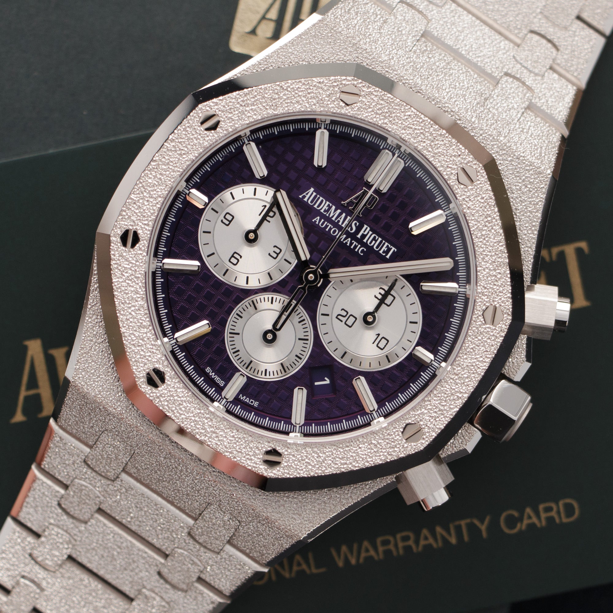 Audemars Piguet - Audemars Piguet White Gold Royal Oak Chronograph Frosted Watch Ref. 26331 - The Keystone Watches