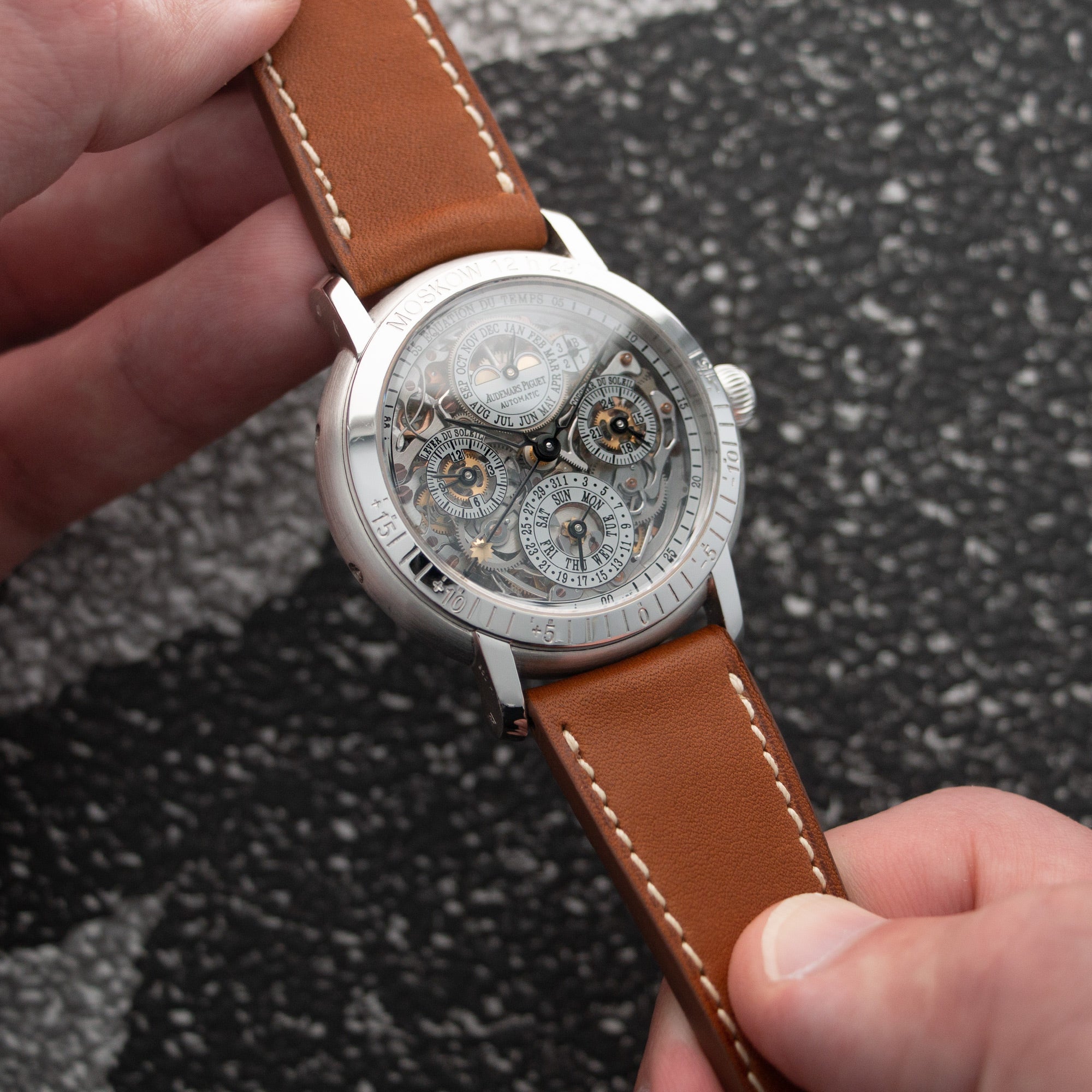 Audemars Piguet - Audemars Piguet Platinum Perpetual Skeleton Watch - The Keystone Watches