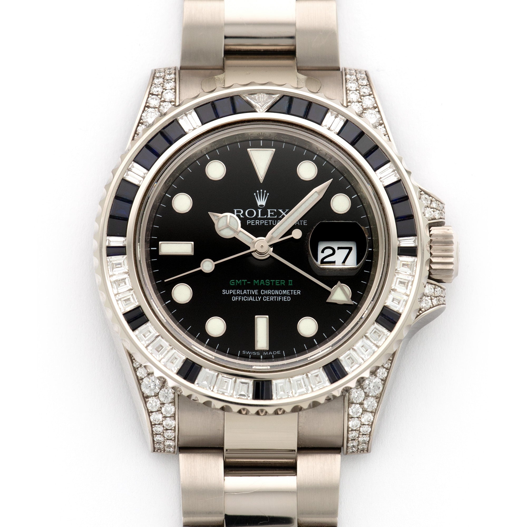Rolex - Rolex White Gold GMT-Master II Diamond & Sapphire Watch Ref. 116759 - The Keystone Watches
