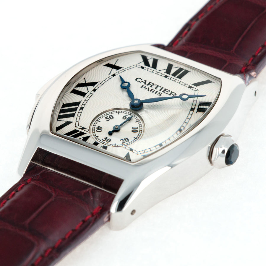 Cartier White Gold Tortue Minute Repeater Watch