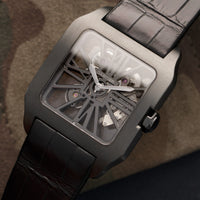 Cartier Santos Dumont Skeleton Watch, with Original Box and Papers