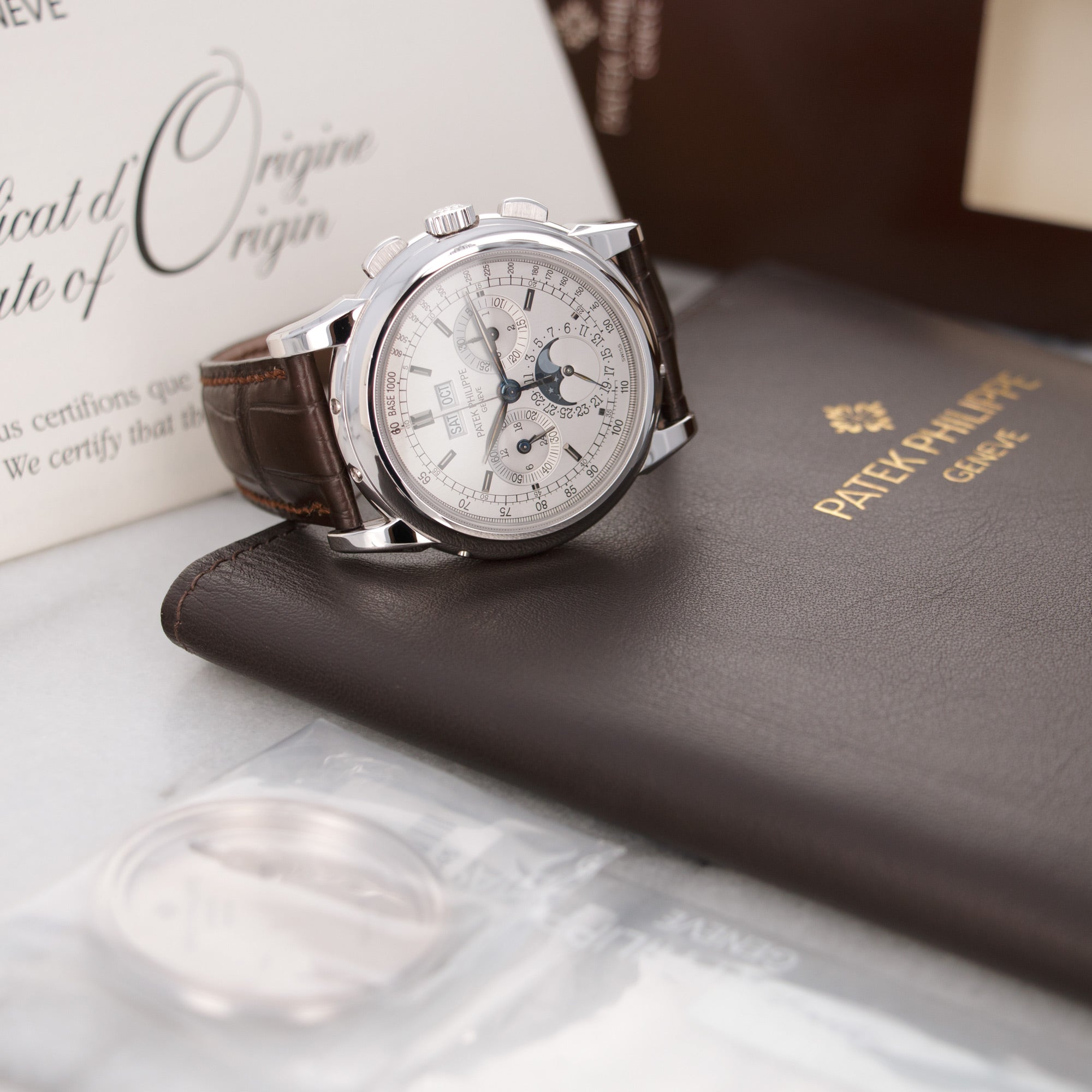 Patek Philippe - Patek Philippe White Gold Perpetual Calendar Chrono Watch Ref. 5970 - The Keystone Watches