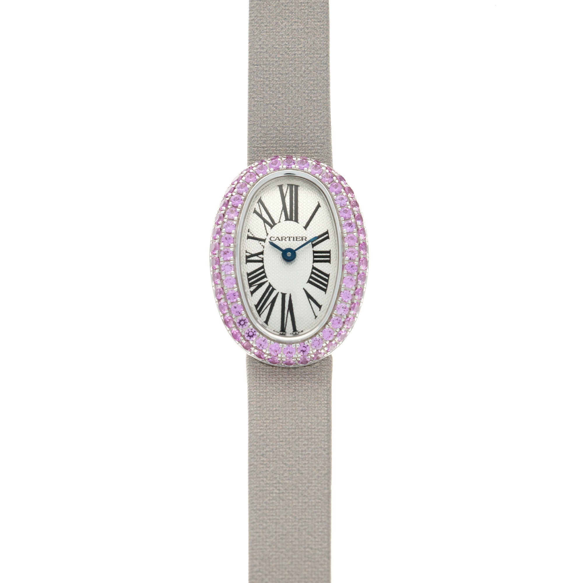 Cartier - Cartier White Gold Baignoire Pink Sapphire Watch - The Keystone Watches