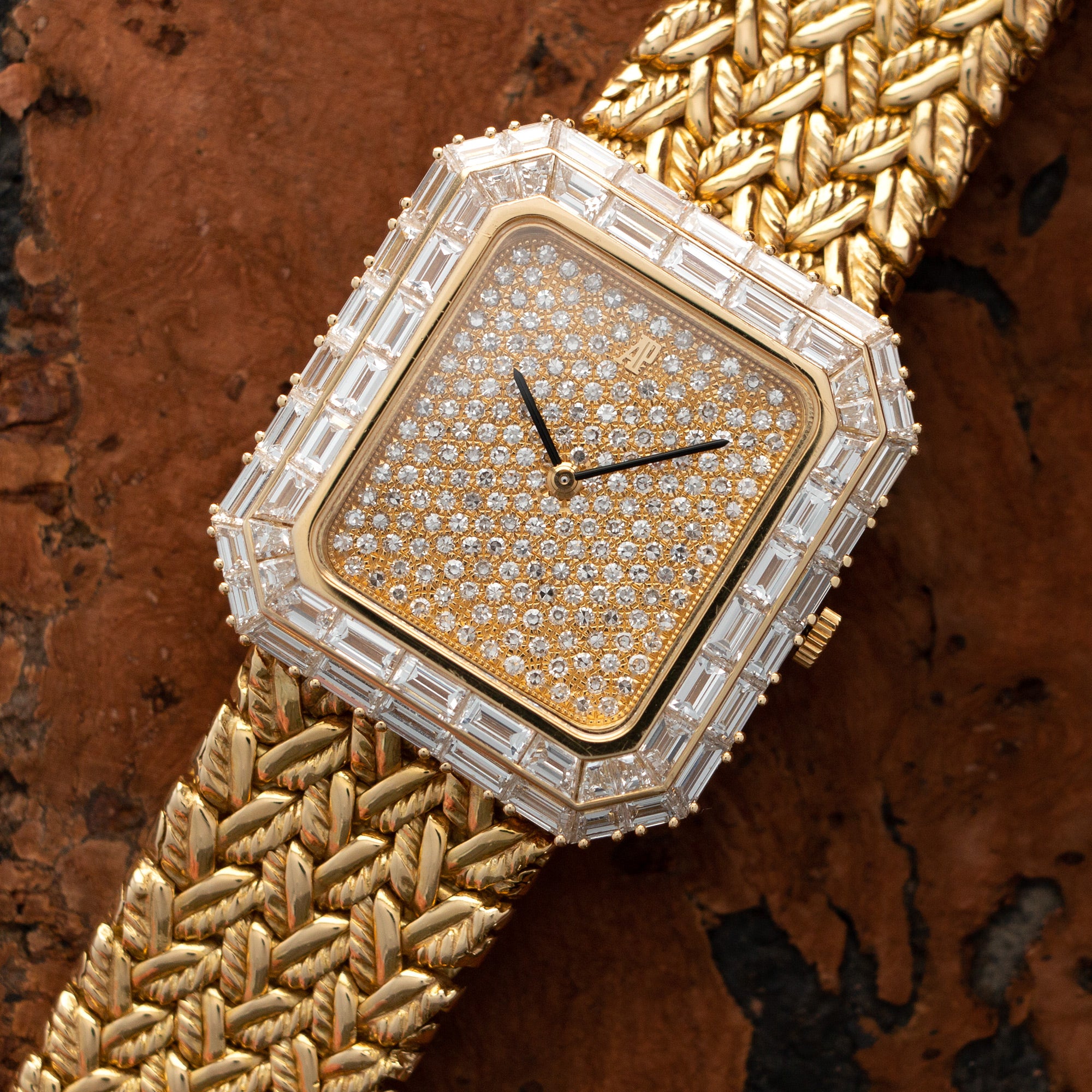 Audemars Piguet - Audemars Piguet Yellow Gold Baguette Diamond Watch - The Keystone Watches