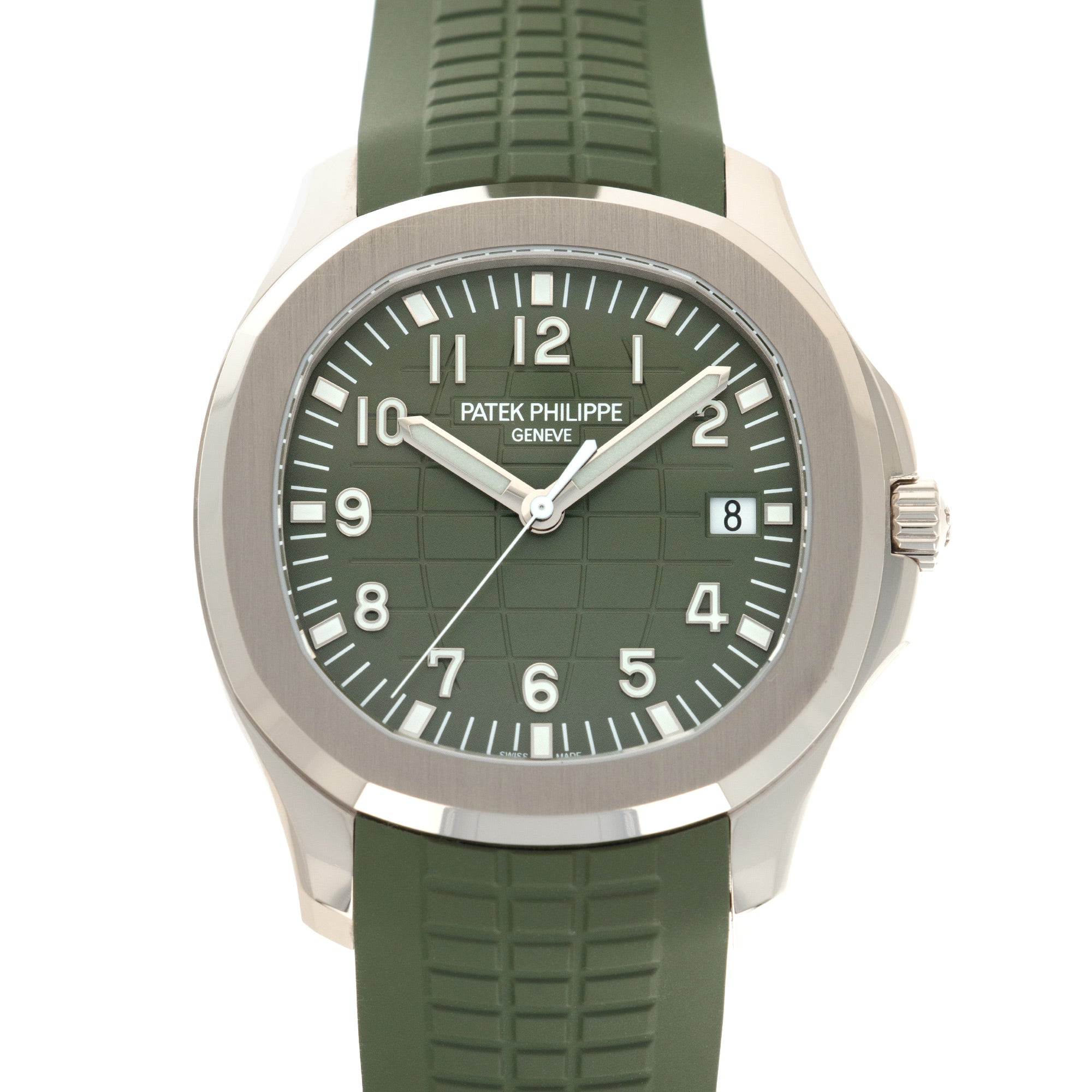 Patek Philippe - Patek Philippe White Gold Aquanaut Khaki Green Watch Ref. 5168 - The Keystone Watches