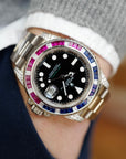 Rolex - Rolex White Gold GMT-Master II Sapphire Ruby Diamond Watch Ref. 116759 - The Keystone Watches