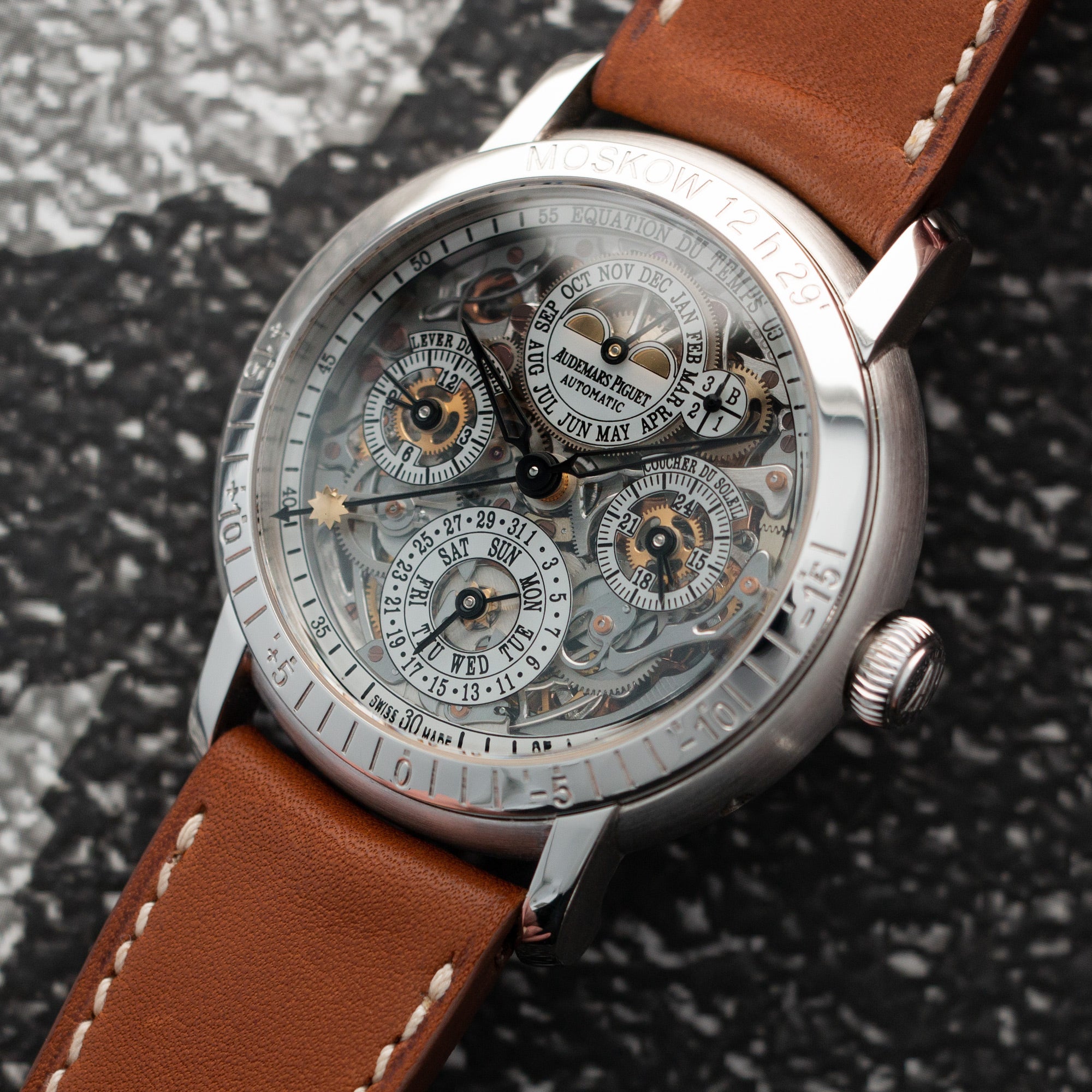 Audemars Piguet - Audemars Piguet Platinum Perpetual Skeleton Watch - The Keystone Watches