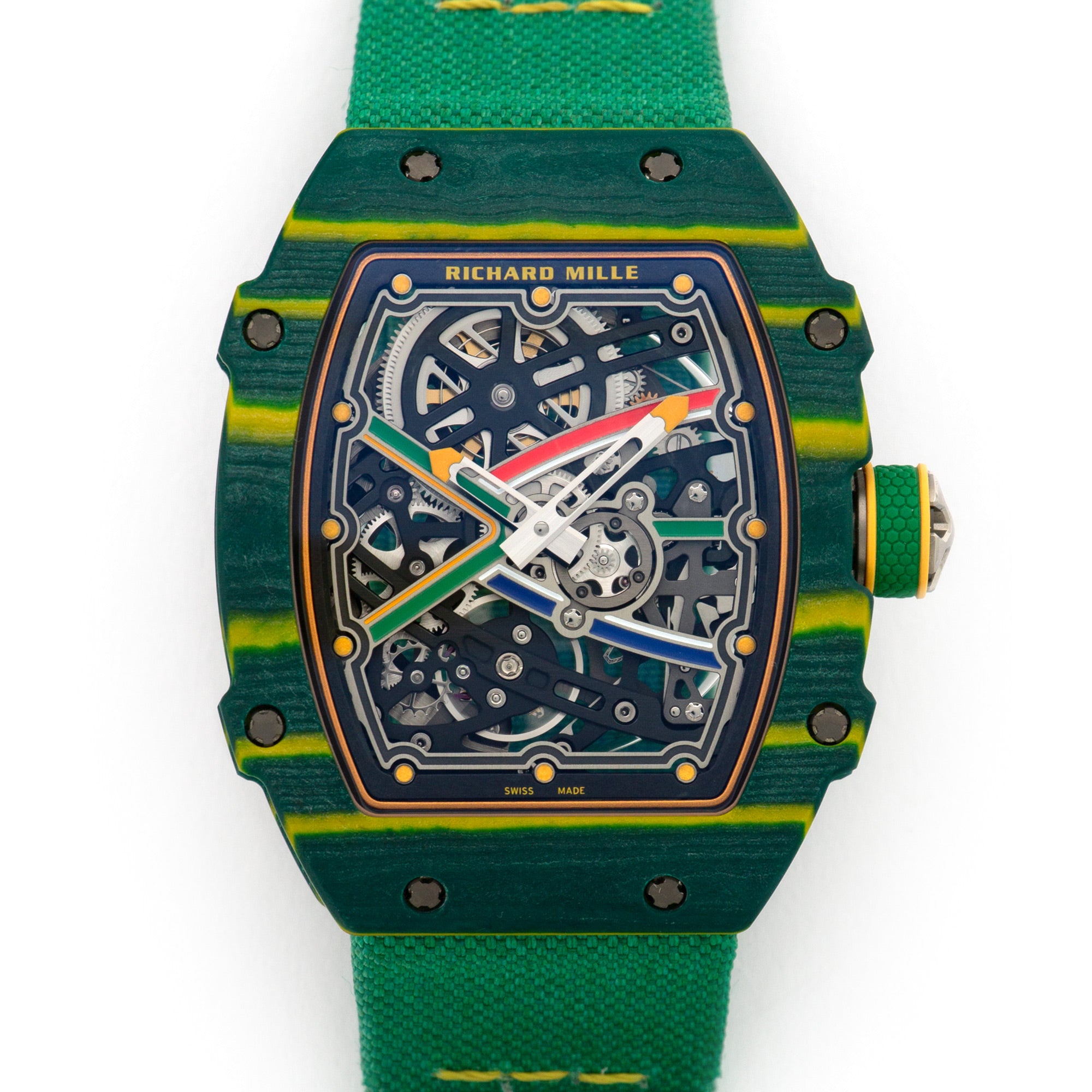 Richard Mille - Richard Mille Extra Flat Automatic Skeleton Green Van Niekerk Watch Ref. RM67-02 - The Keystone Watches