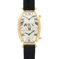 Cartier Yellow Gold Tonneau Dual Time Watch