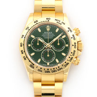 Rolex Yellow Gold Cosmograph Daytona Green Watch Ref. 116508