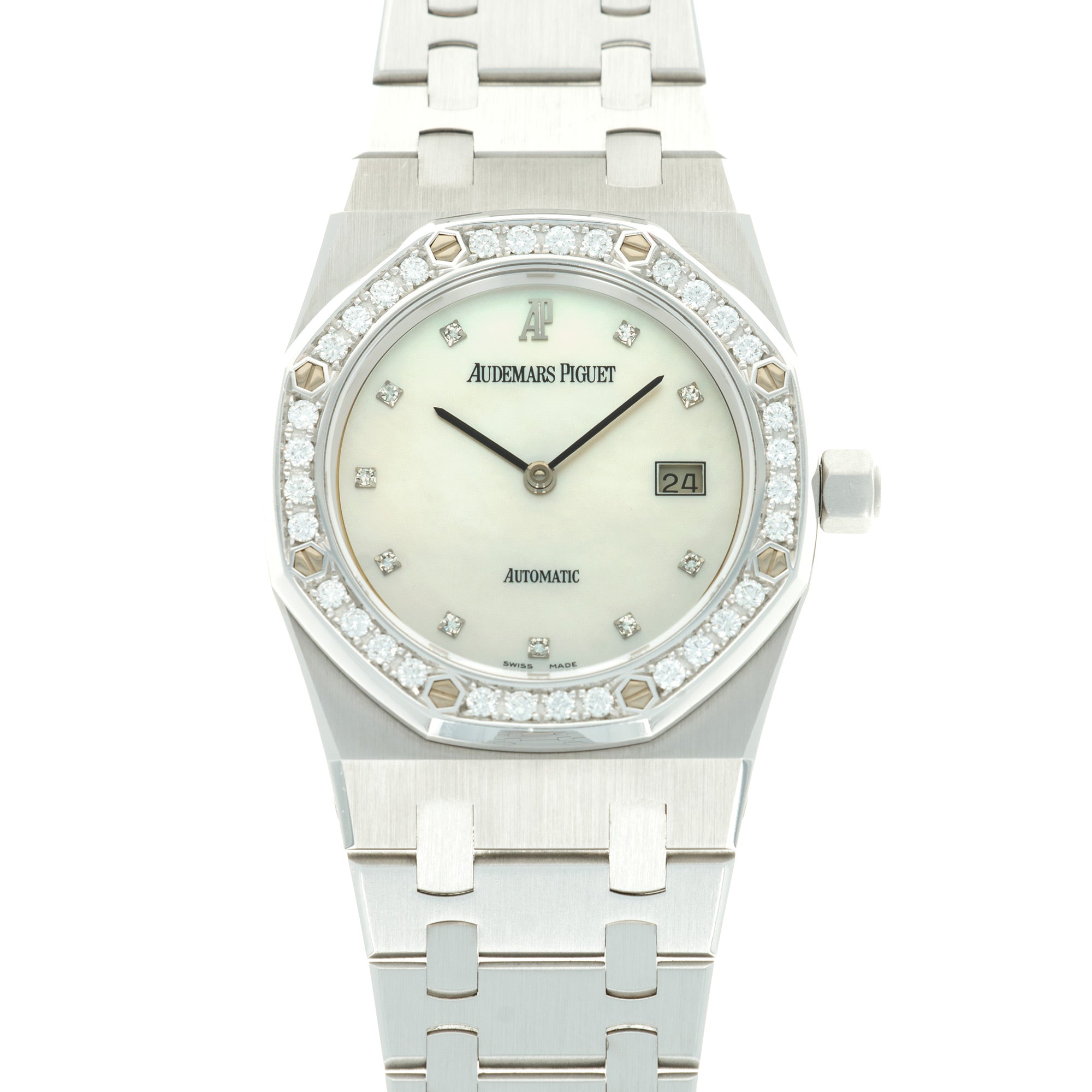Audemars Piguet - Audemars Piguet White Gold Royal Oak Ref. 15054 with Mother Of Pearl Dial - The Keystone Watches