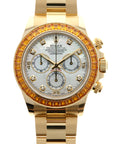 Rolex Yellow Gold Daytona Ref. 116578 with MOP Dial and Orange Sapphires