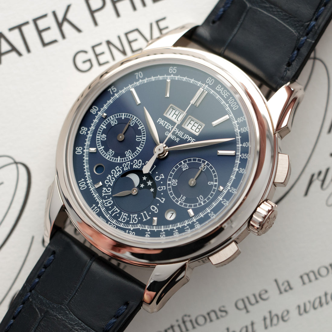Patek Philippe White Gold Perpetual Chronograph Watch Ref. 5270