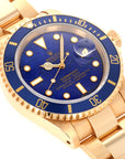 Rolex - Rolex Yellow Gold Submariner Lapis Lazuli Watch Ref. 16618 - The Keystone Watches