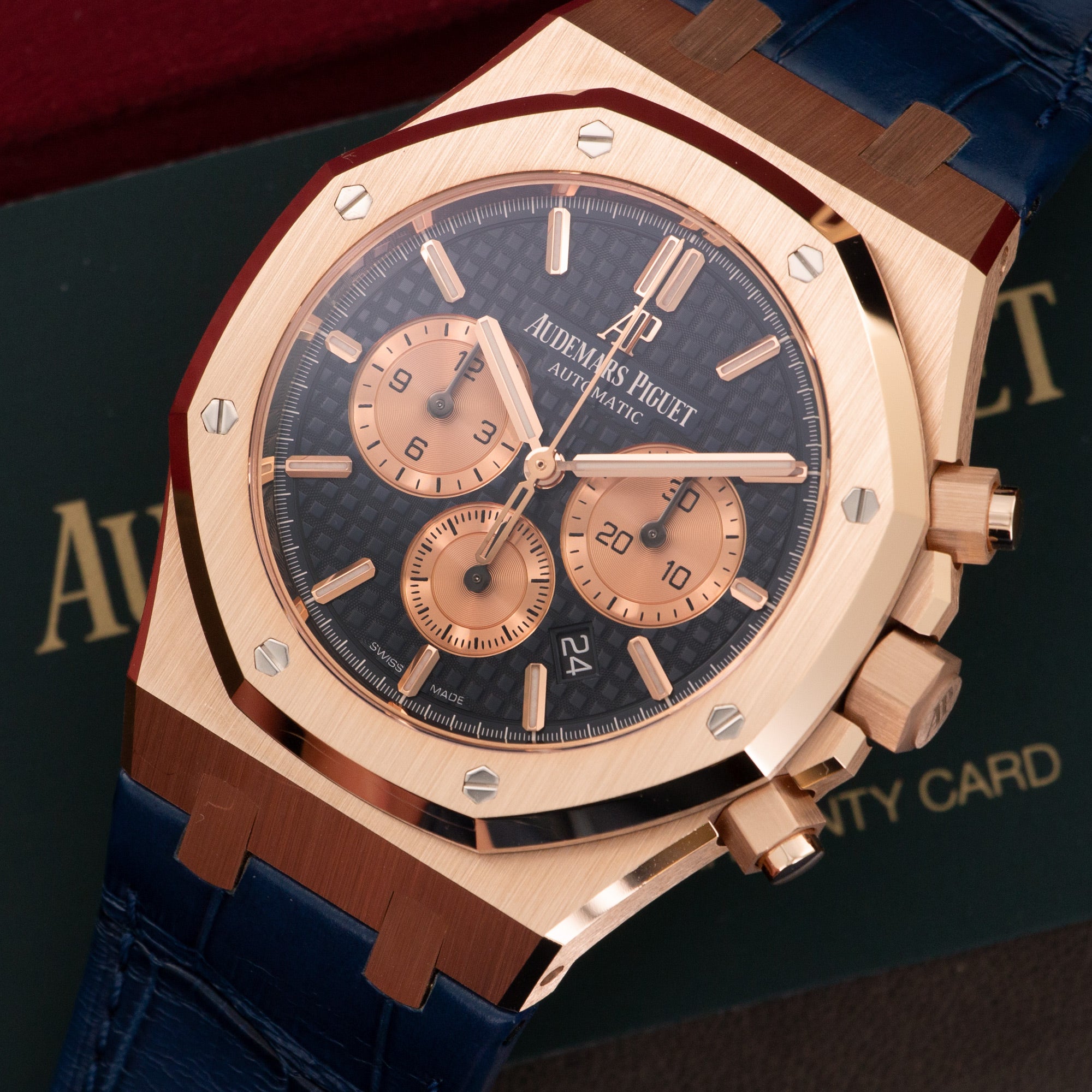 Audemars Piguet - Audemars Piguet Rose Gold Royal Oak Chronograph Watch - The Keystone Watches