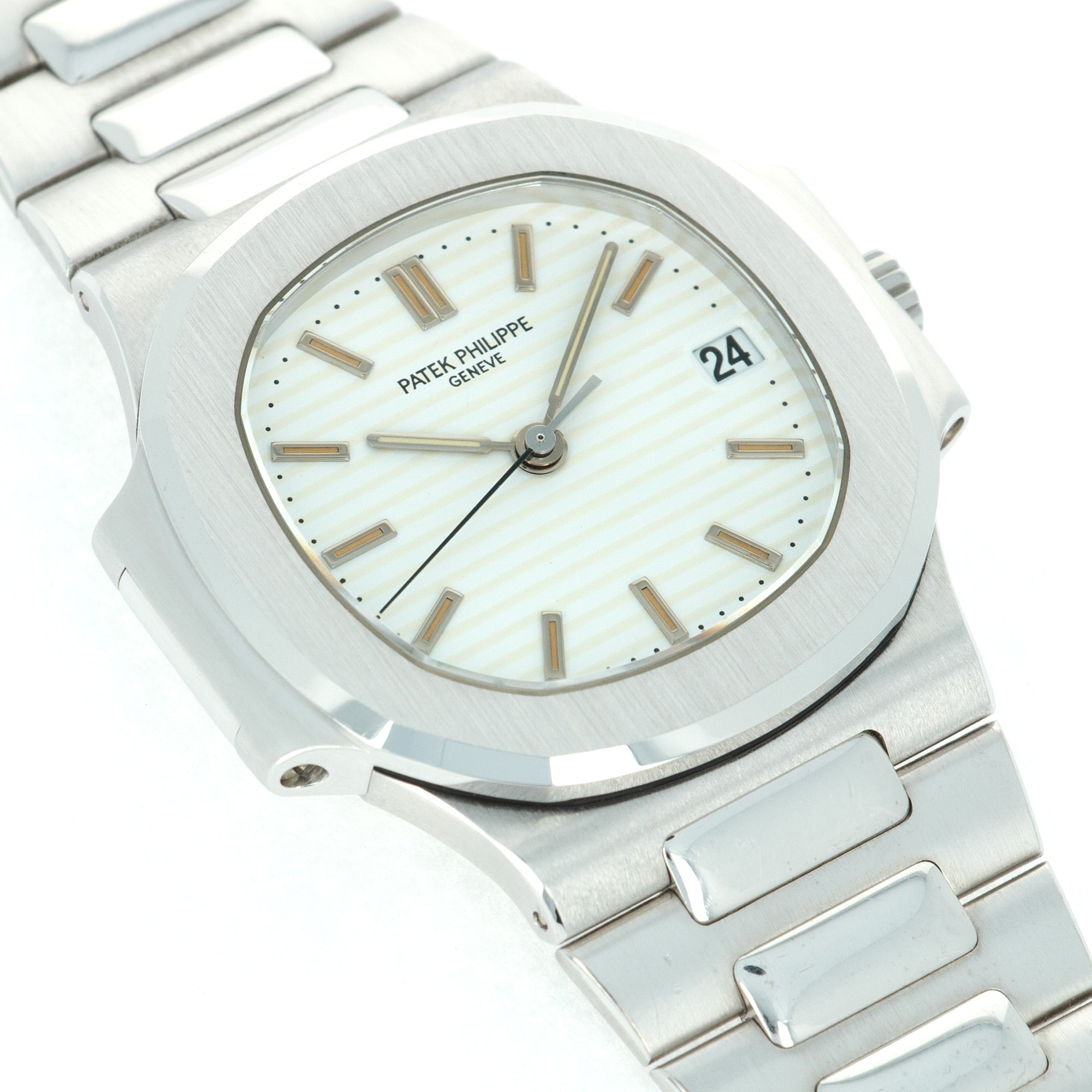 Patek Philippe - Patek Philippe White Gold Nautilus Ref. 3800 in Top Condition - The Keystone Watches