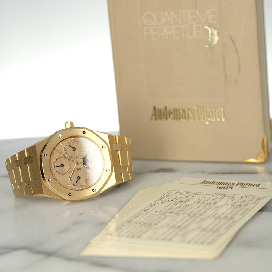 Audemars Piguet Yellow Gold Royal Oak Quantieme Perpetual Watch Ref. 25654