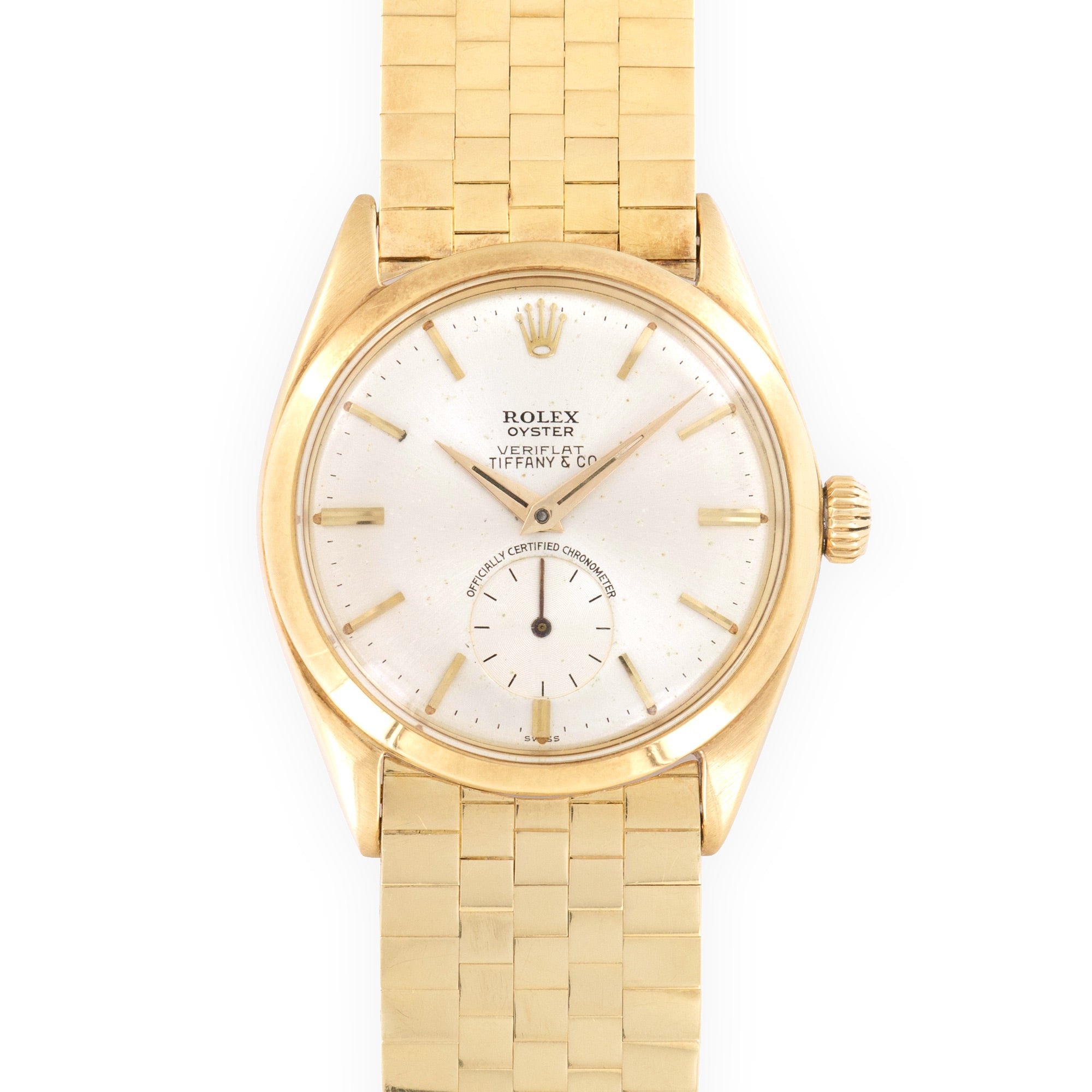Rolex - Rolex Yellow Gold Veriflat Watch Ref. 6512, Retailed by Tiffany & Co. - The Keystone Watches