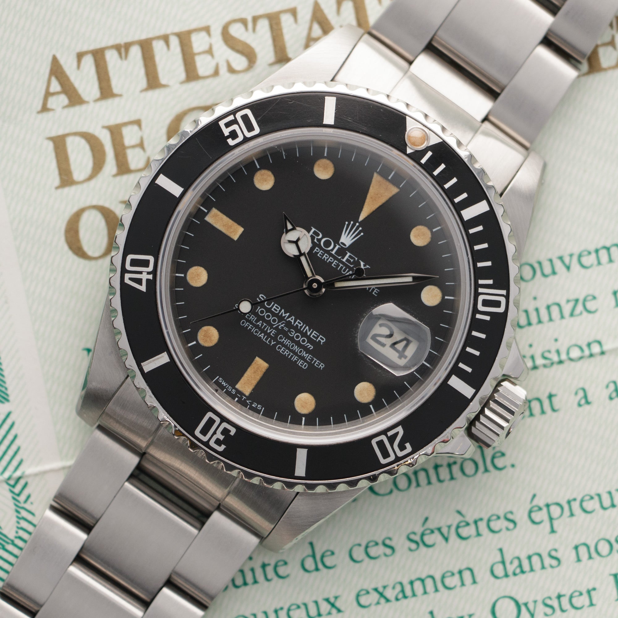 Rolex - Rolex Submariner Watch Ref. 16800, with Original Warranty Paper - The Keystone Watches