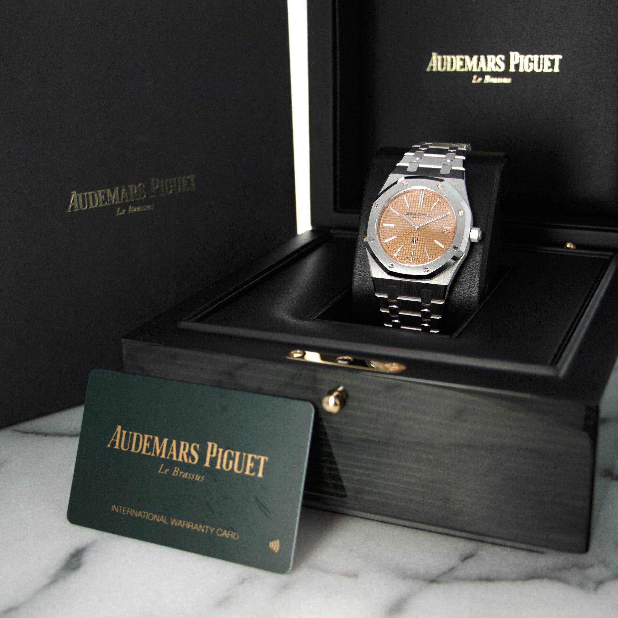 Audemars Piguet - Audemars Piguet White Gold Royal Oak Salmon Dial Watch Ref. 15202 - The Keystone Watches