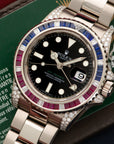 Rolex - Rolex White Gold GMT-Master II Sapphire Ruby Diamond Watch Ref. 116759 - The Keystone Watches