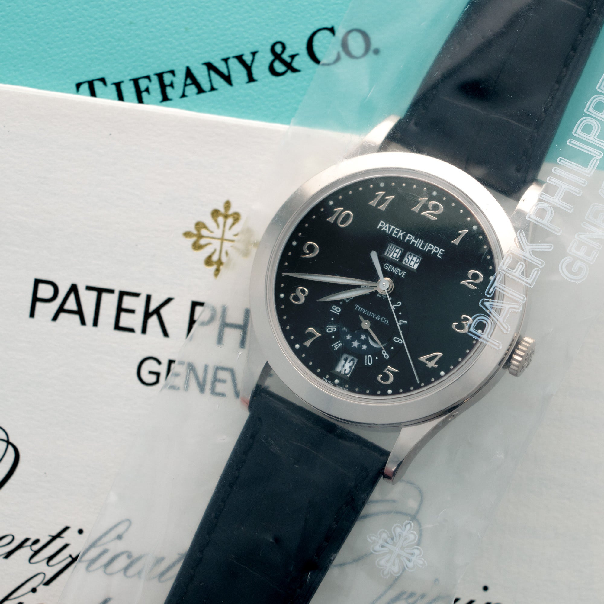 Patek Philippe - Patek Philippe White Gold Annual Calendar Tiffany & Co. Watch Ref. 5396, Singled Sealed - The Keystone Watches