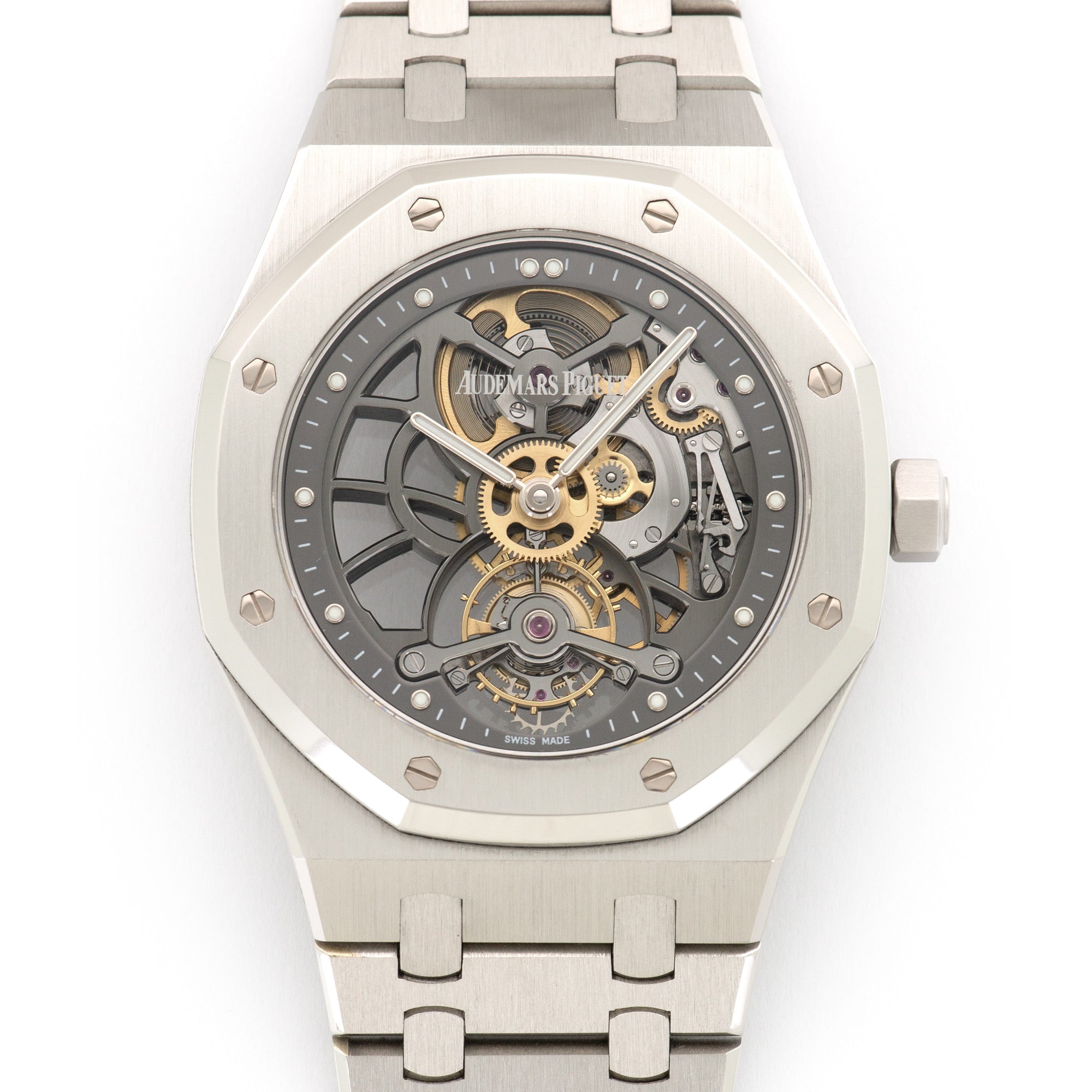 Audemars Piguet - Audemars Piguet Royal Oak Platinum Skeletonized Tourbillon Watch Ref. 26511 - The Keystone Watches