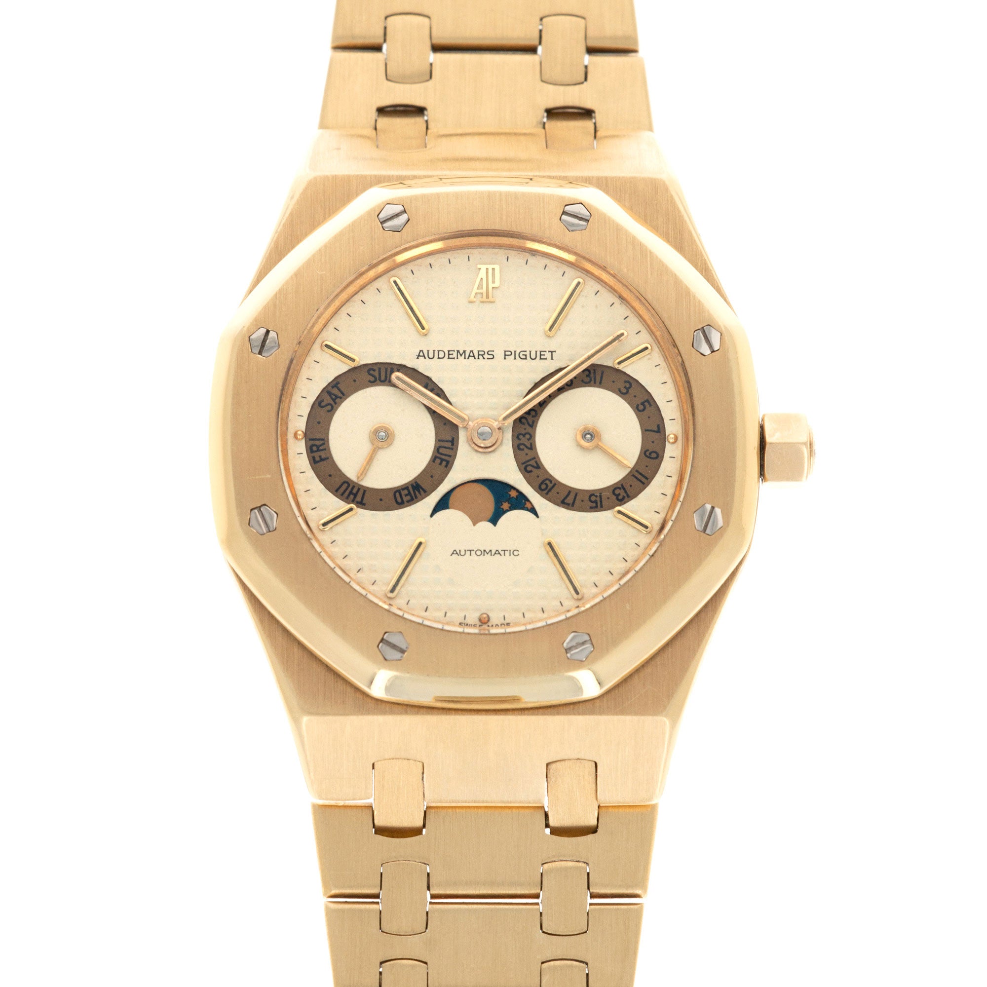 Audemars Piguet - Audemars Piguet Yellow Gold, Day-Date, Moonphase Royal Oak Watch Ref 25594 - The Keystone Watches