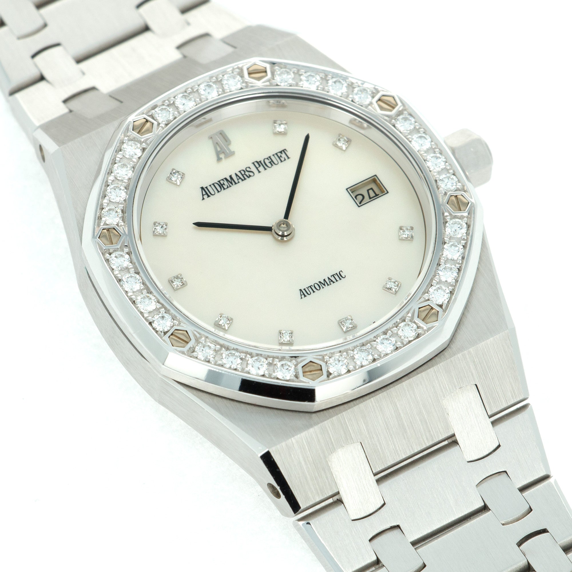 Audemars Piguet - Audemars Piguet White Gold Royal Oak Ref. 15054 with Mother Of Pearl Dial - The Keystone Watches