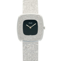 Piaget White Gold Onyx Bracelet Watch