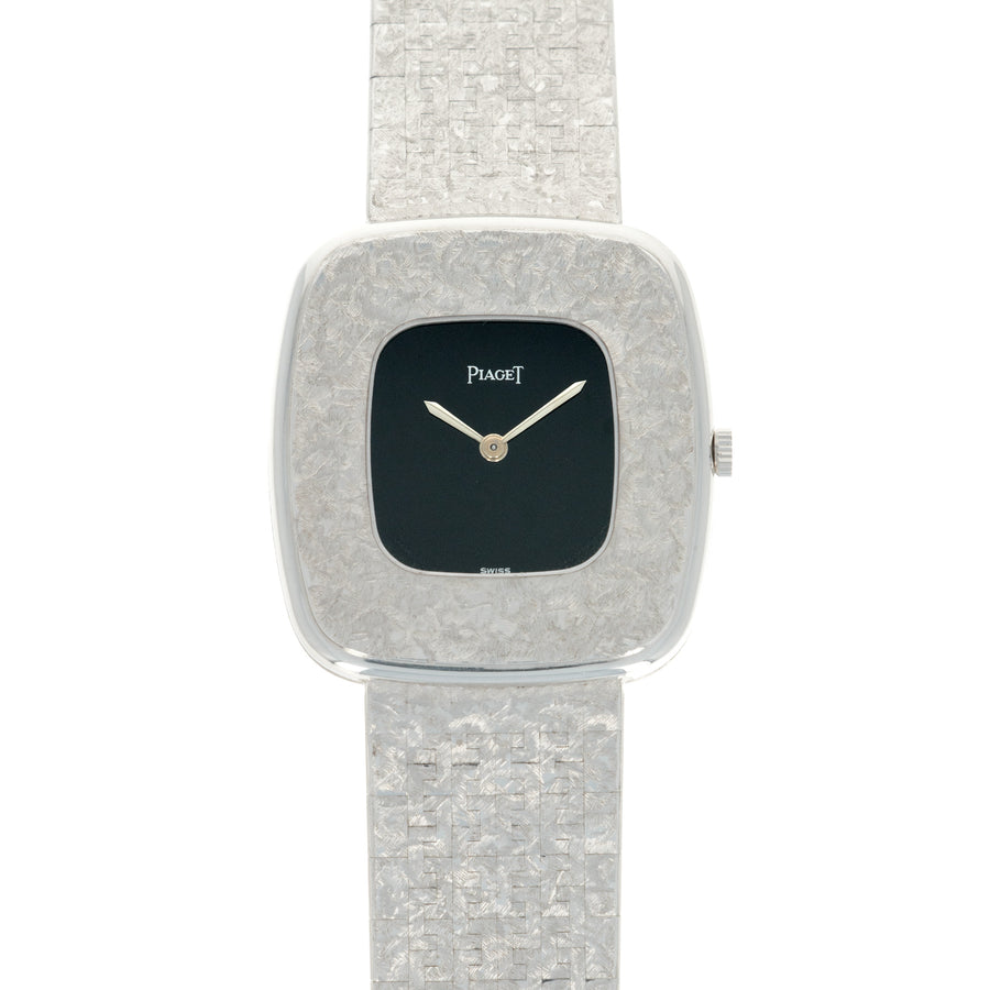 Piaget White Gold Onyx Bracelet Watch