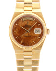 Rolex Yellow Gold Day-Date Oysterquartz Ref. 19018 with Wood Dial