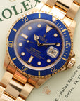 Rolex - Rolex Yellow Gold Submariner Lapis Lazuli Watch Ref. 16618 - The Keystone Watches