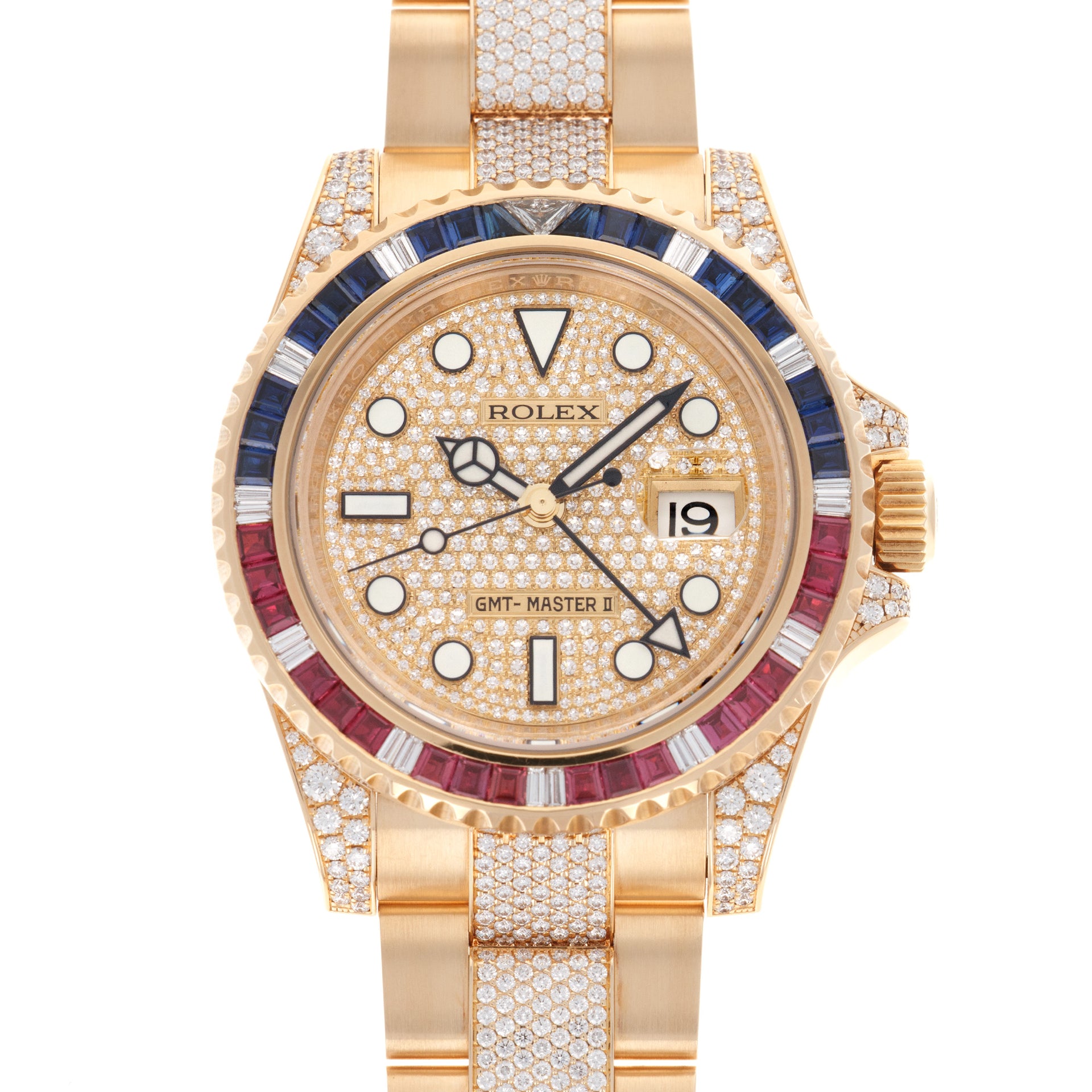 Pepsi Rolex Gmt Master Diamonds Ruby Sapphire Rolex Diamond Gmt