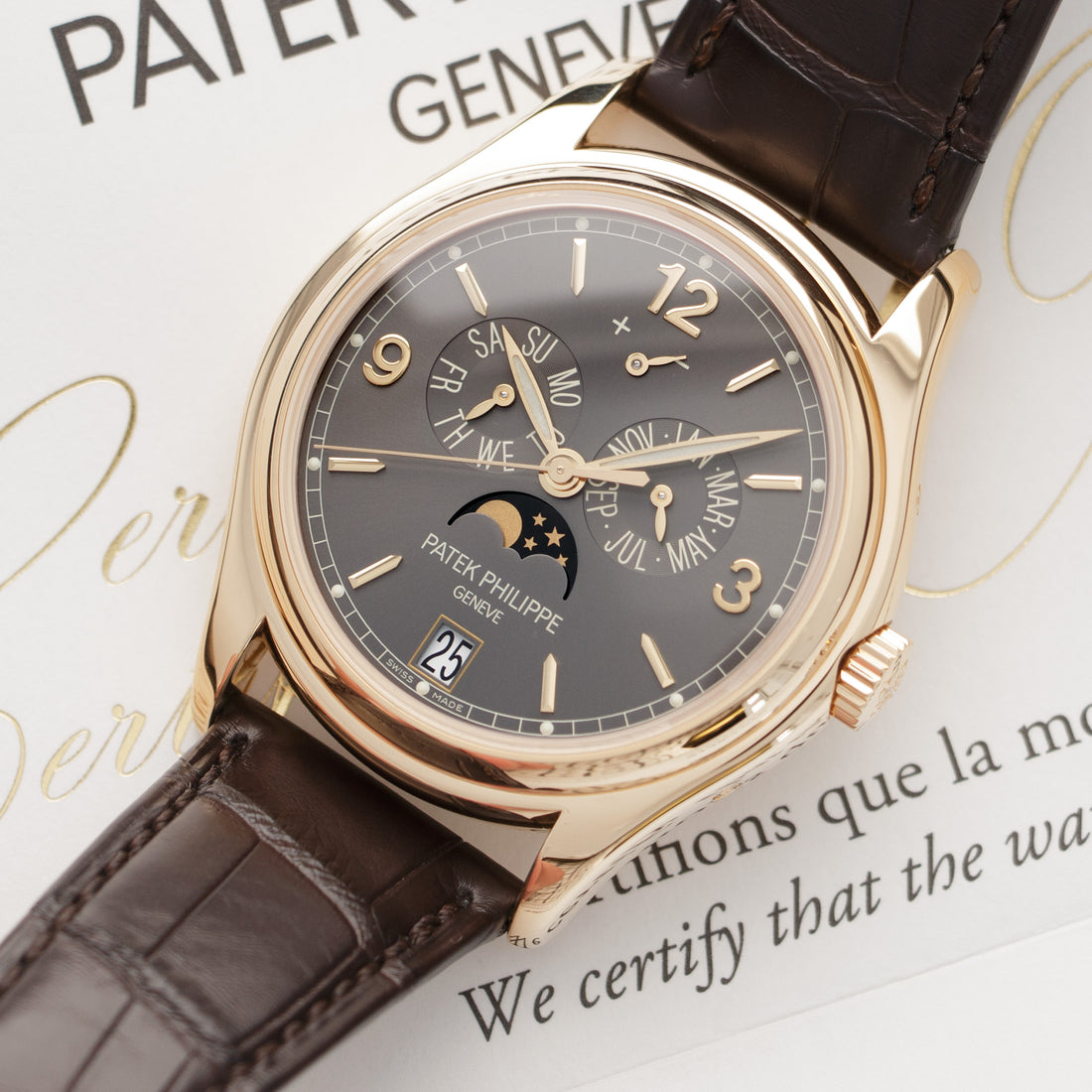 Patek Philippe Yellow Gold Annual Calendar Watch Ref. 5146 in Like New Condition