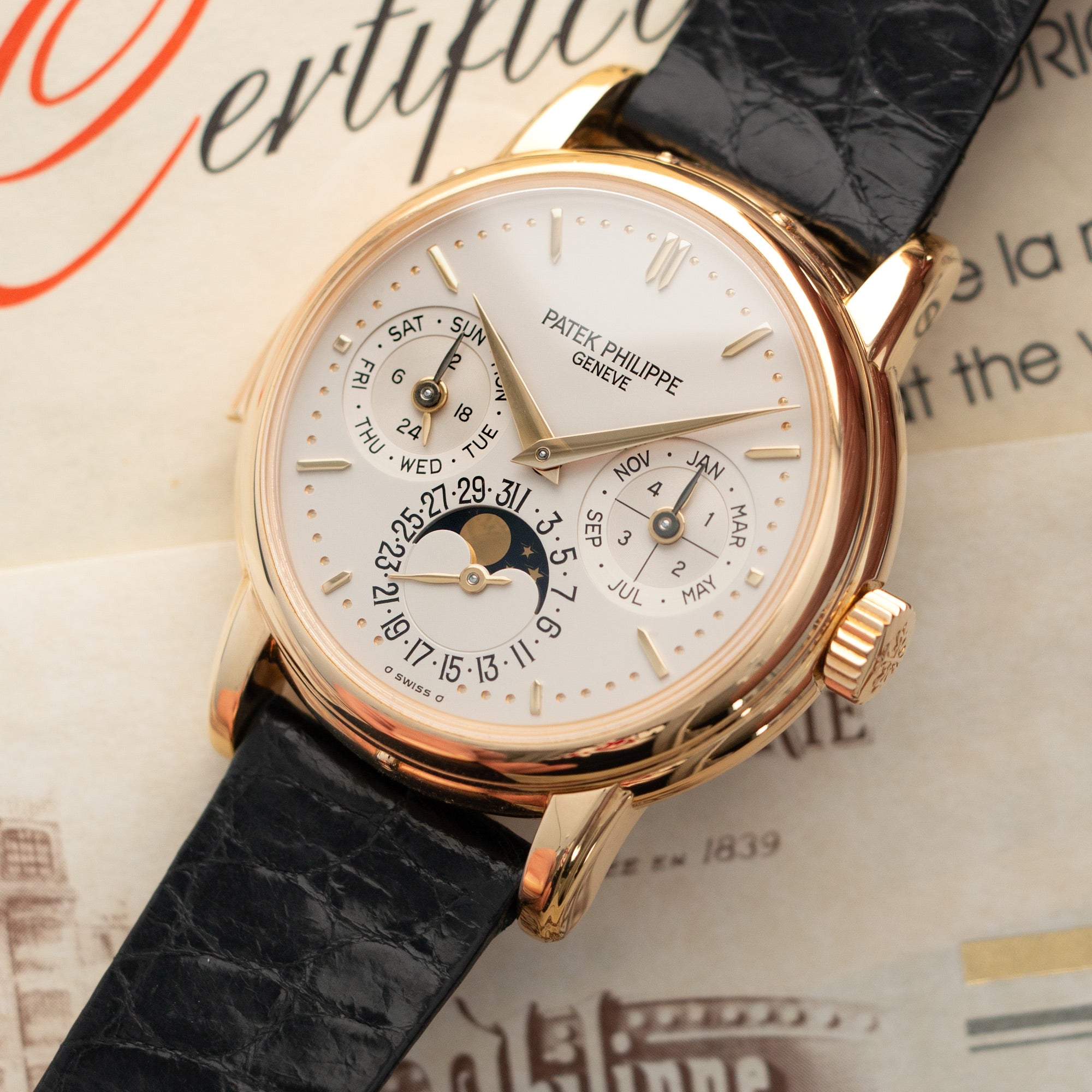 Patek Philippe - Patek Philippe Yellow Gold Minute Repeater Perpetual Calendar Ref. 3974 - The Keystone Watches