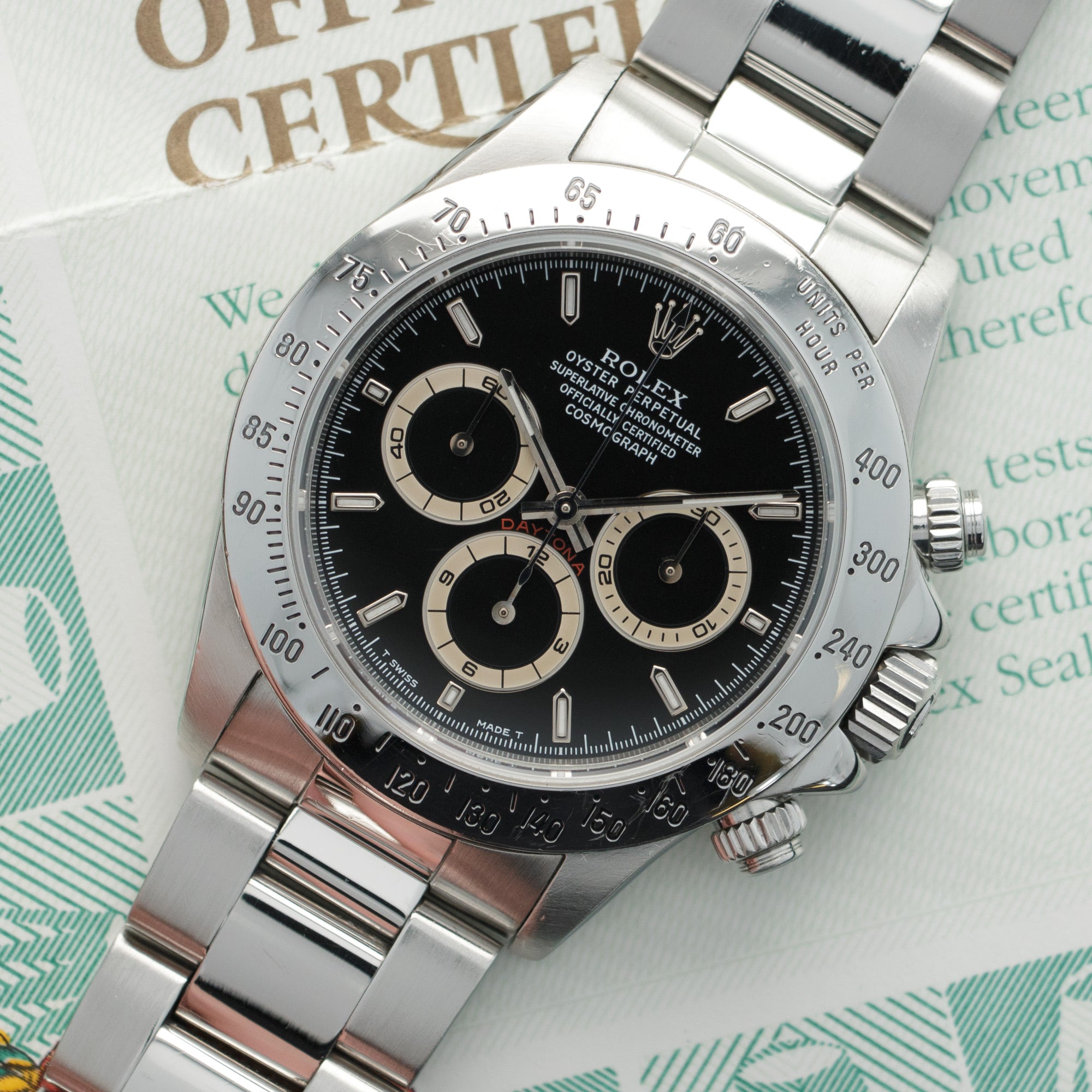 Rolex - Rolex Cosmograph Daytona Zenith Watch Ref. 16520 with Original Warranty Paper - The Keystone Watches