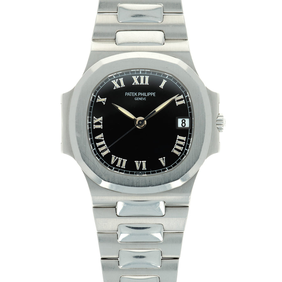 Patek Philippe Nautilus 3800/1A Steel  Excellent Condition with Very Minor Wear Unisex Steel Black with Roman Numerals 37 mm Automatic 1990s Steel (7.25 inches) Archive Paper on Order 