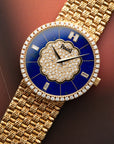 Piaget - Piaget Yellow Gold Watch Ref. 9066 with Diamond Bezel and Lapis and Diamond Dial - The Keystone Watches