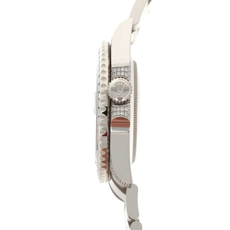 Rolex White Gold Submariner Diamond Sapphire Watch Ref. 116659