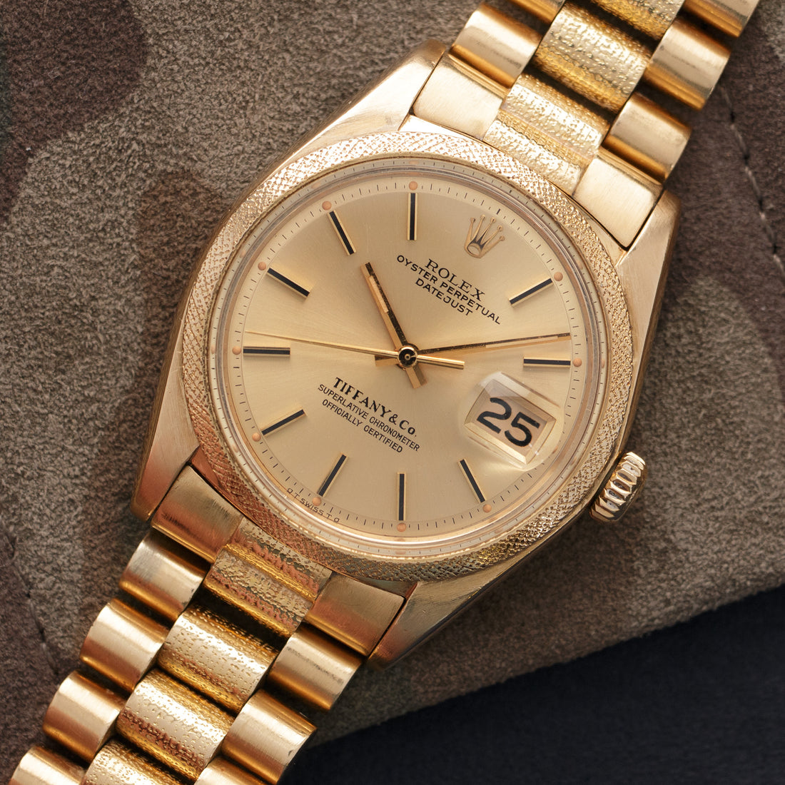 Rolex Yellow Gold Datejust Watch Ref. 1611, Retailed by Tiffany & Co.