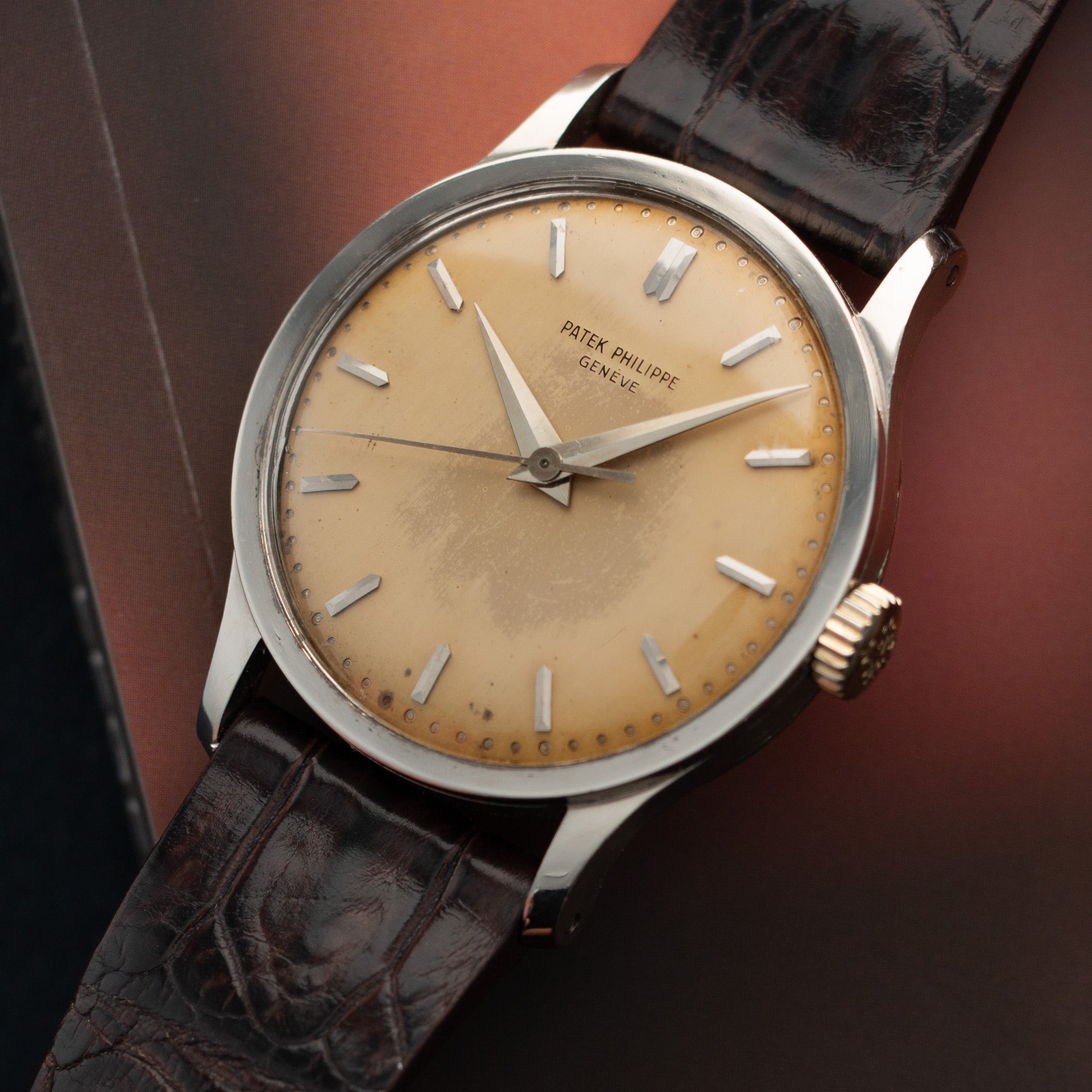 Patek Philippe - Patek Philippe Calatrava White Gold Ref. 570 with Tropical Dial - The Keystone Watches