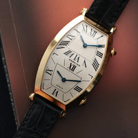 Cartier Yellow Gold Tonneau Dual Time Watch