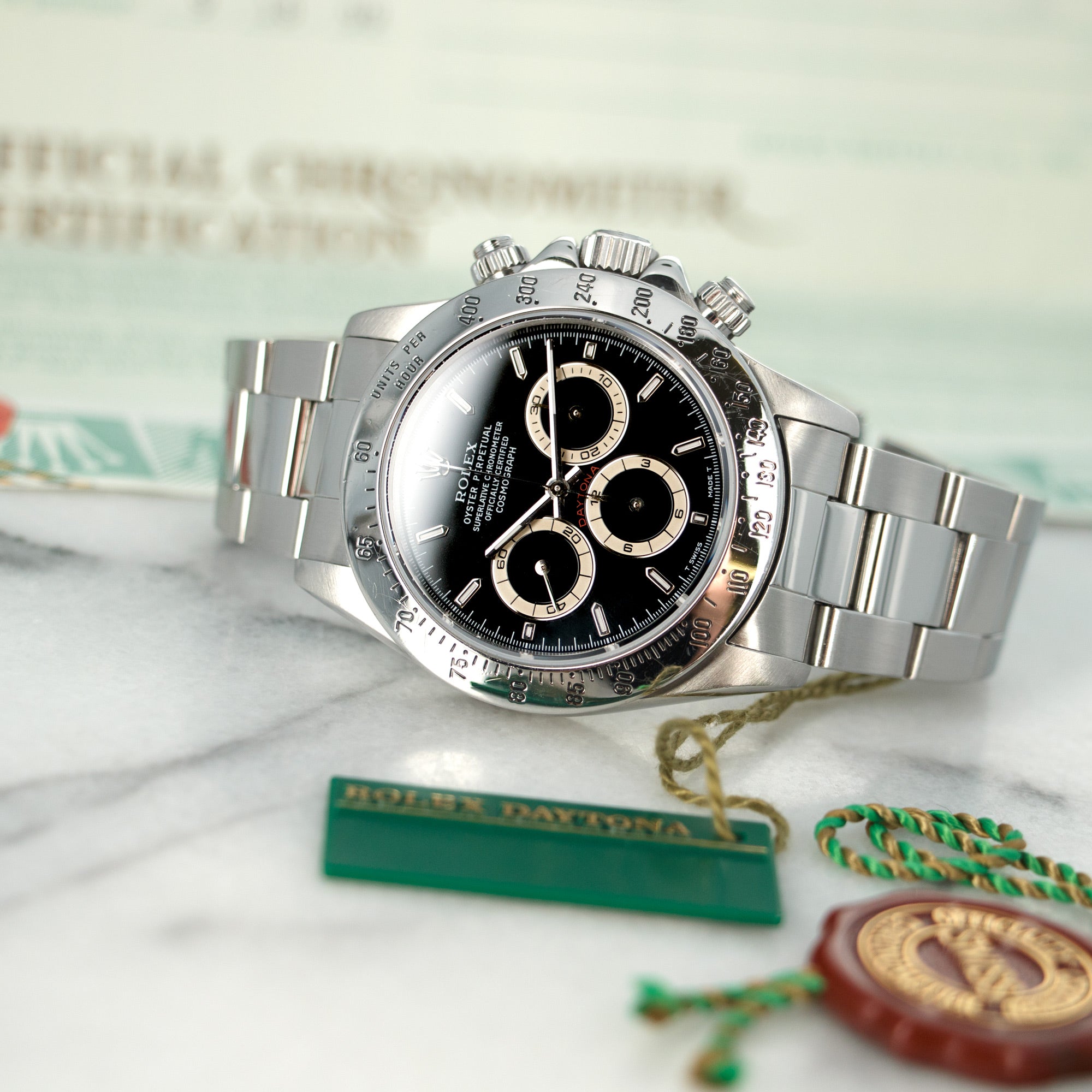 Rolex - Rolex Cosmograph Daytona Zenith Watch Ref. 16520 with Original Warranty Paper - The Keystone Watches