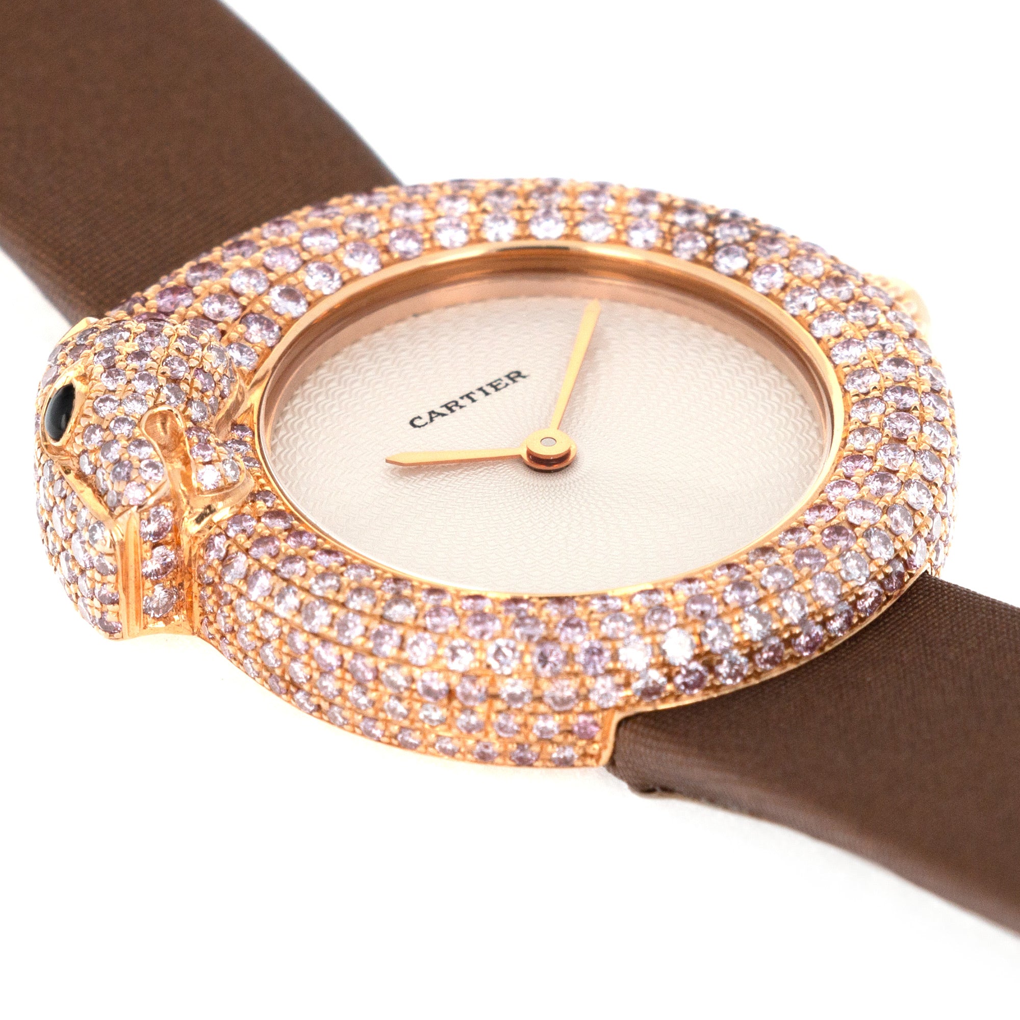 Cartier - Cartier Rose Gold Panthere Pink Diamond Watch, Special Order - The Keystone Watches