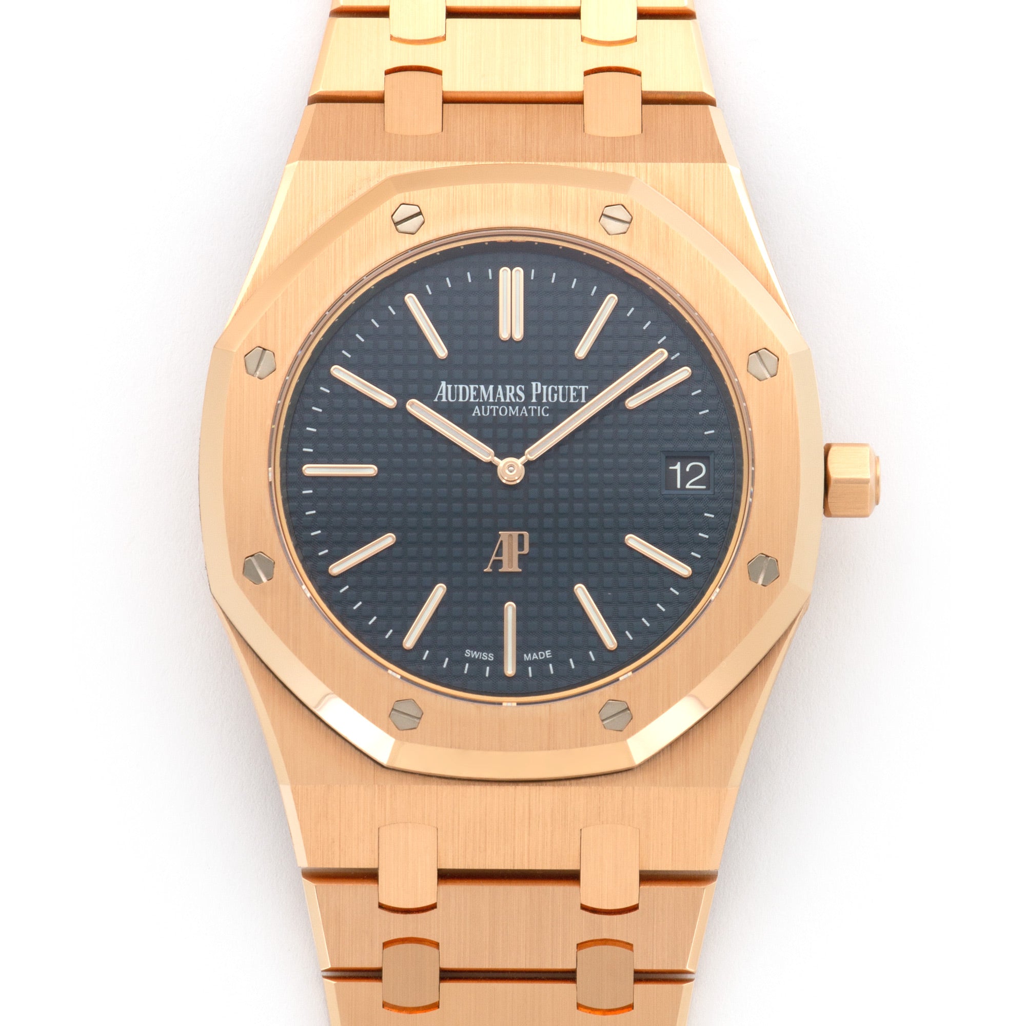 Audemars Piguet - Audemars Piguet Rose Gold Royal Oak Automatic Extra-Thin Watch - The Keystone Watches