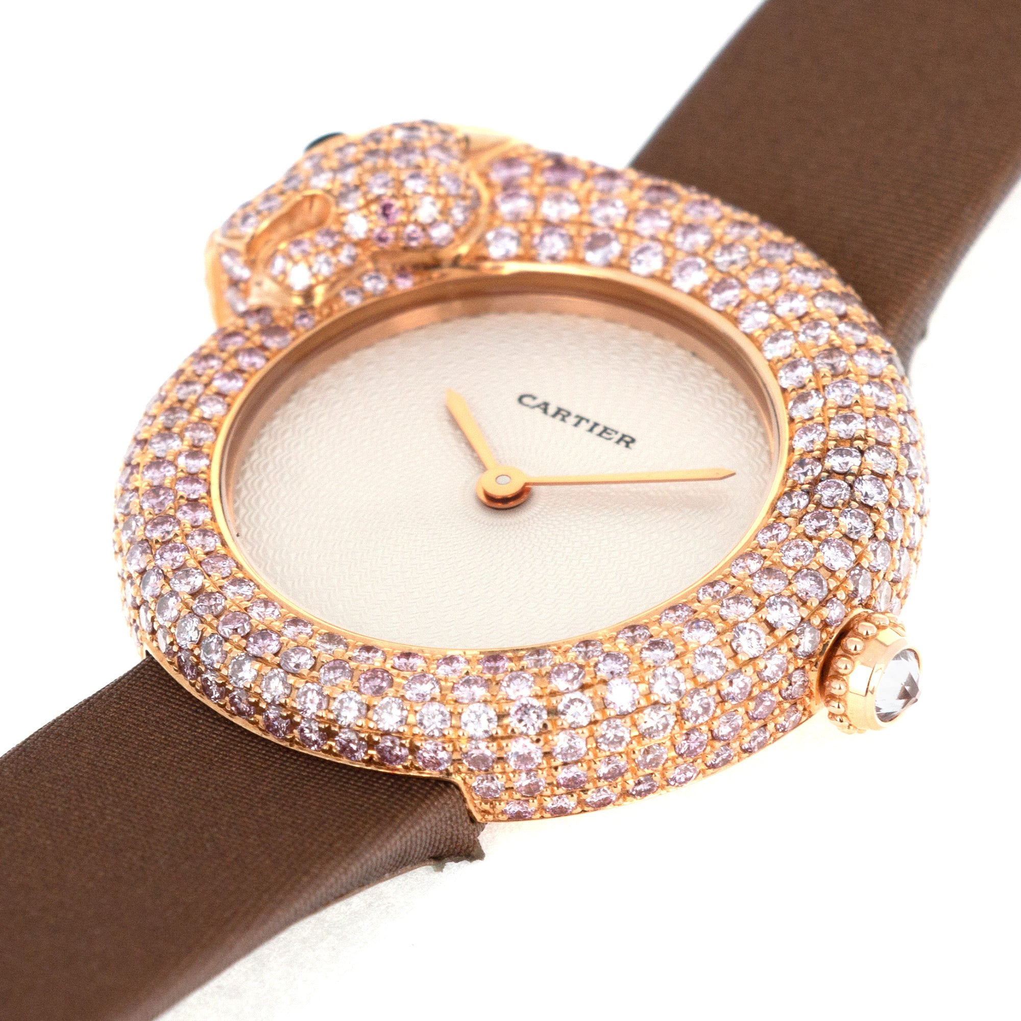 Cartier - Cartier Rose Gold Panthere Pink Diamond Watch, Special Order - The Keystone Watches